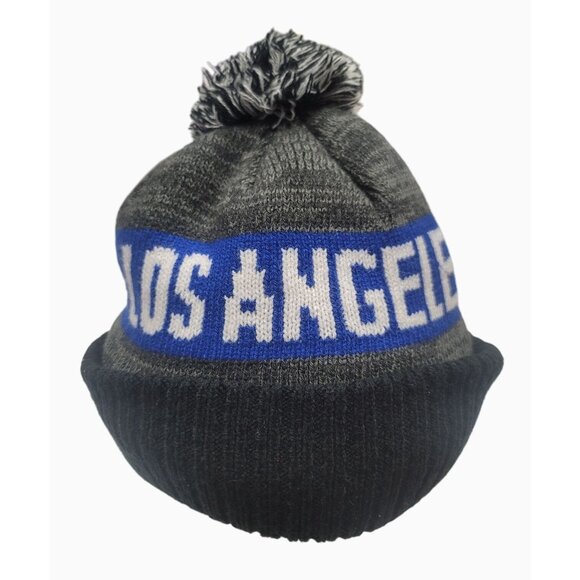 Los Angeles Rams Knit Beanie Hat With Pom 100% Acrylic Winter Warmth & Style - Picture 2 of 4